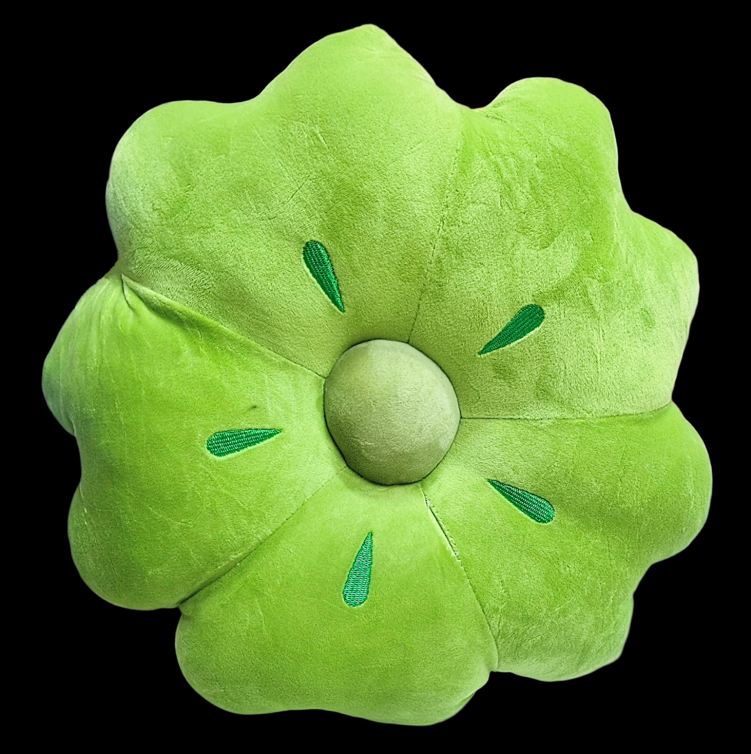 Lime Green Flower Plush Cushion