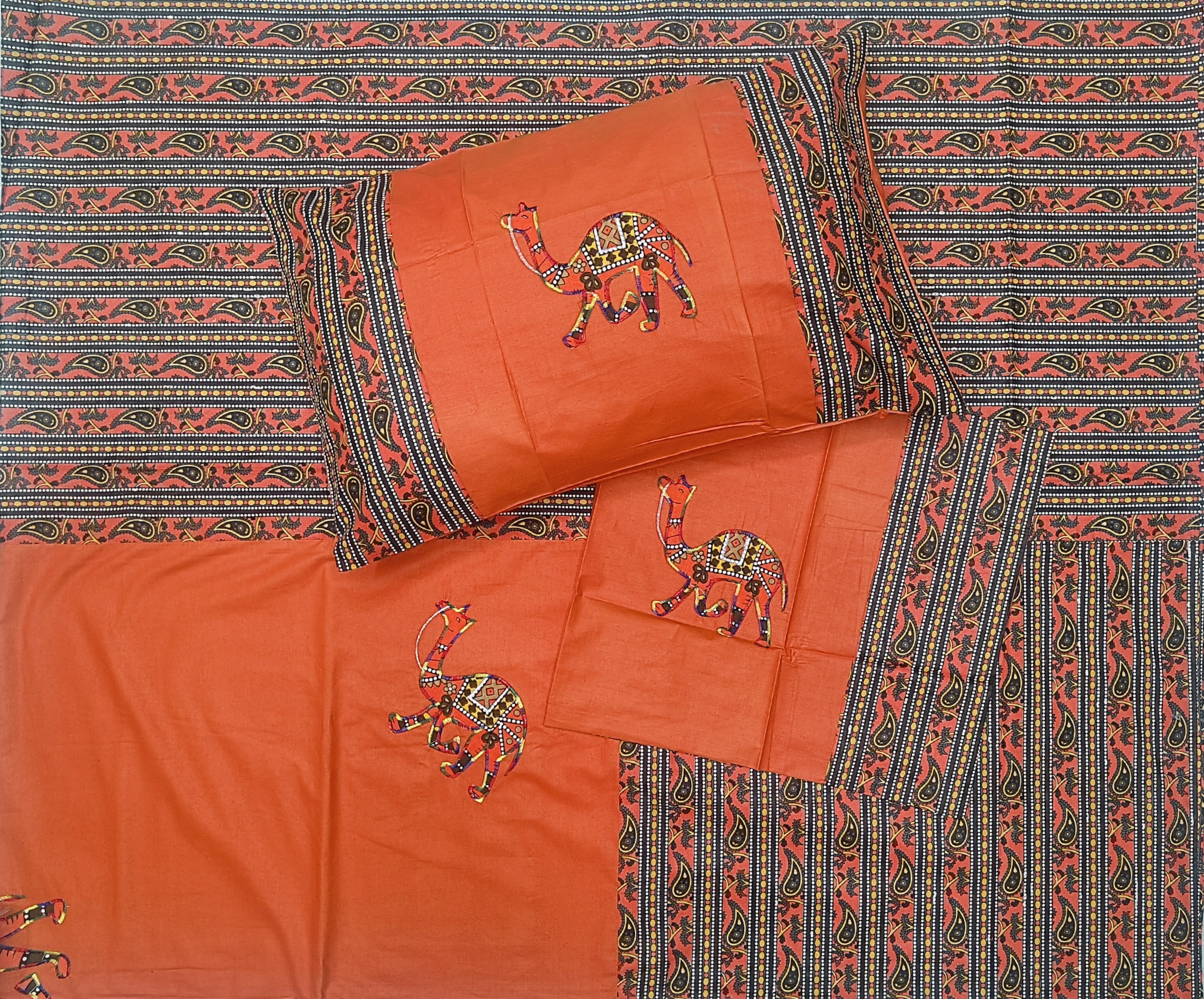 Rajasthani Print Cotton Bedsheet Set