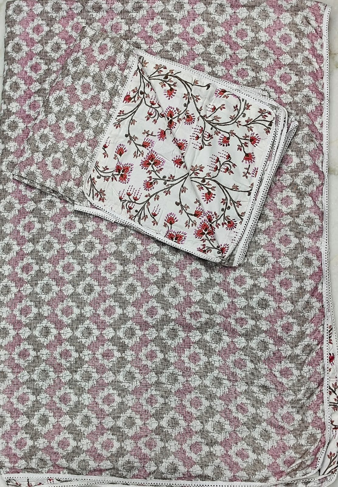 Floral motif dohar set