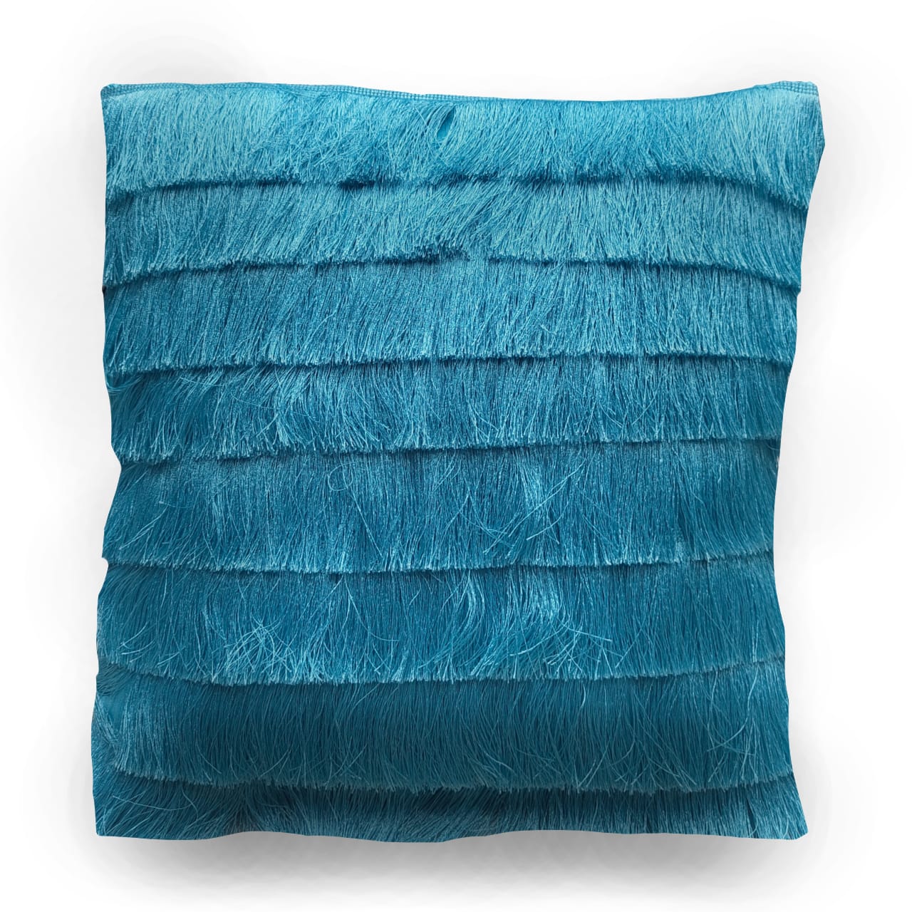 Flapper style fringe cushion cover